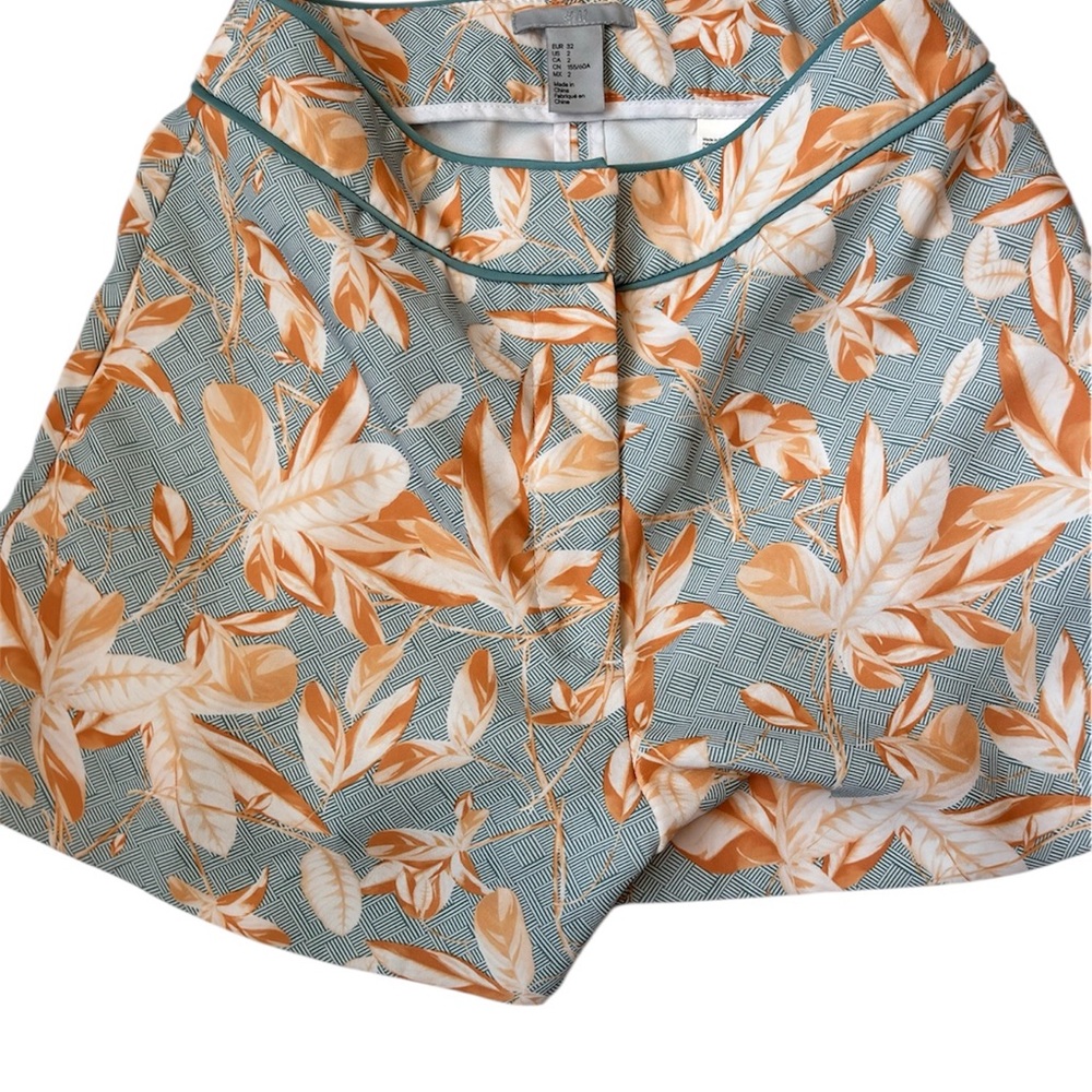 H&M Women's Floral Shorts - Orange and Blue